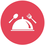 icon of restaurant meal and cutlery