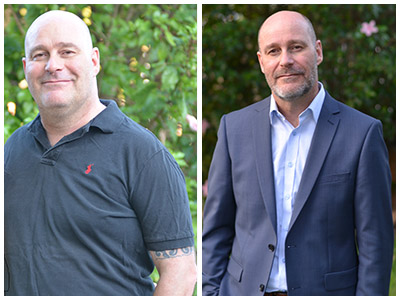 before and after photo of peter who lost 31 kg