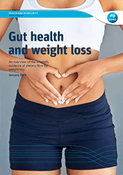 front cover of the 'Gut Health and Weight Loss' report