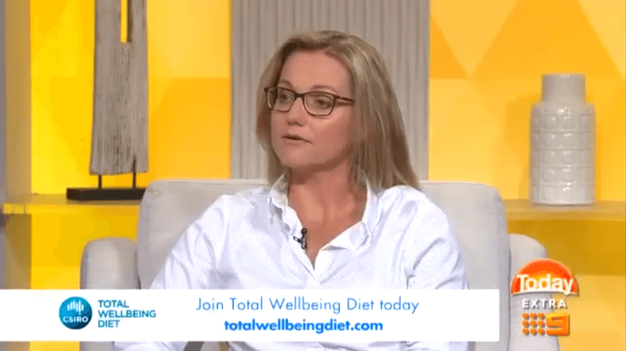 The Today Show talks to CSIRO Dr Gilly Hendrie about the CSIRO Total Wellbeing Diet