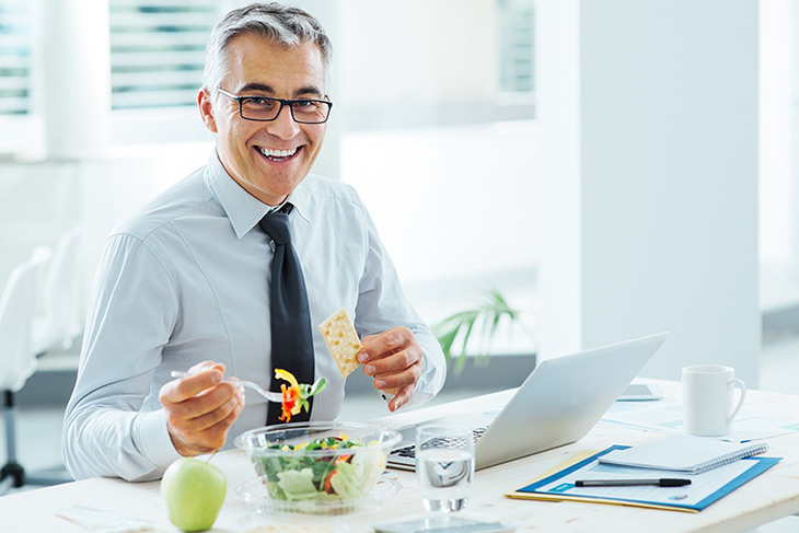 Man eating healthier 
