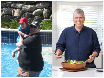 before and after terry lost 100 kg with the total wellbeing diet