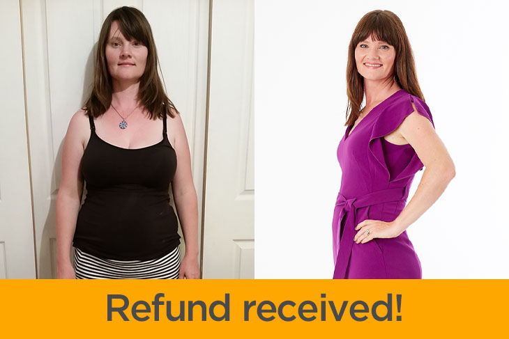 Karen reached her pre-pregnancy weight after 3 babies