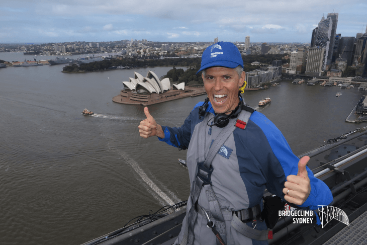 Terry on top of Sydney Harbour Bridge
