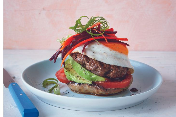 Loaded beef burger