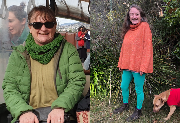 Amanda before and after weight loss.