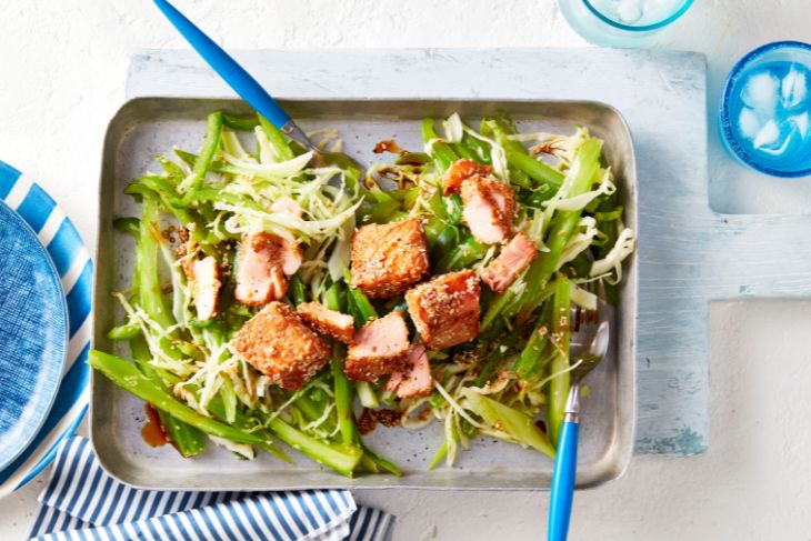 Higher-protein Sesame Seed Salmon