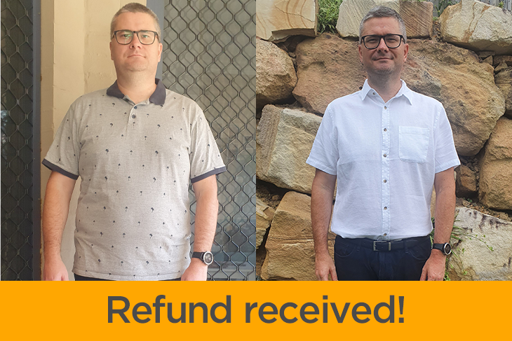 The refund incentive helped Brian lose weight and build good habits